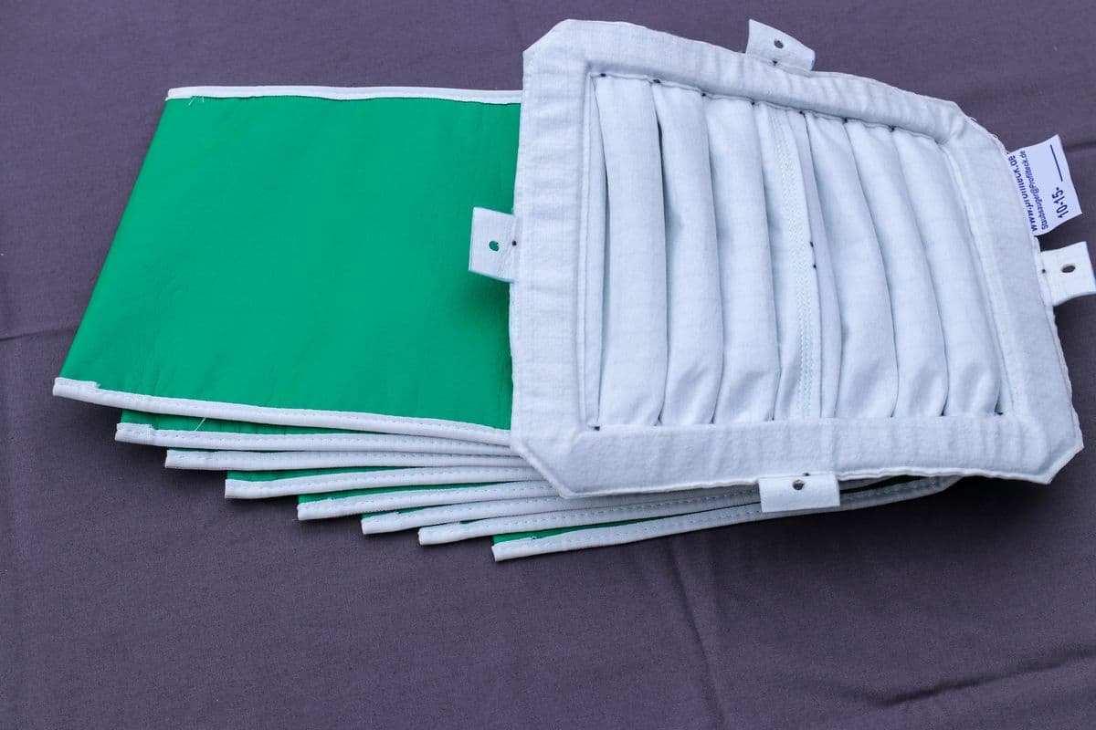 Taschenfilter mit grüner Rückseite